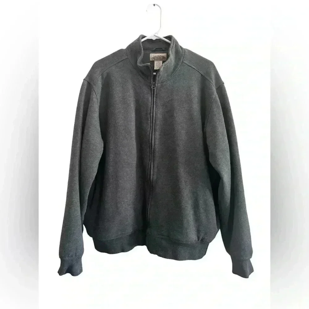 L.L. Bean Katahdin Iron Works Sherpa Lined Full Zip Sweatshirt